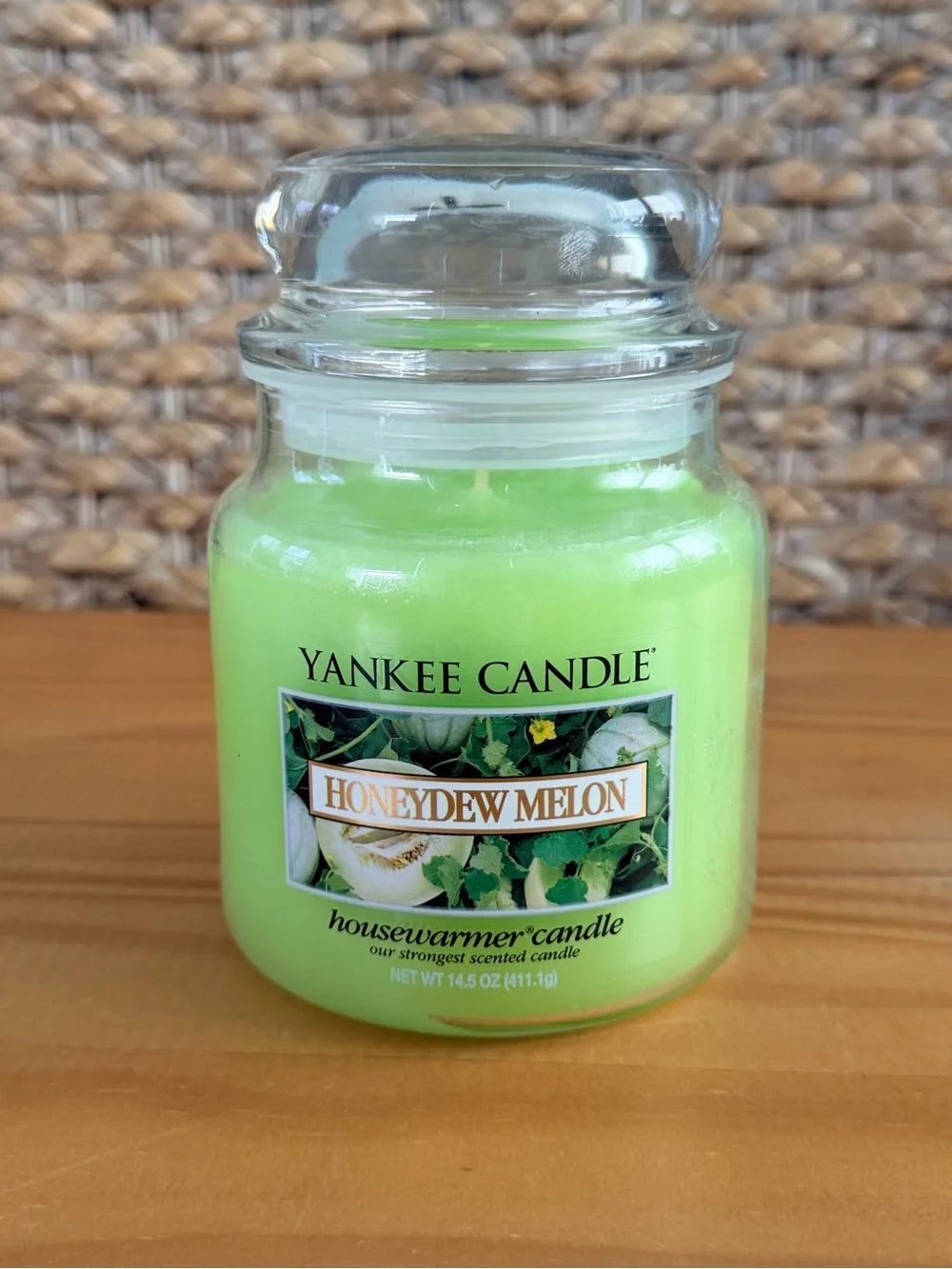 NEW Yankee Candle Honeydew Melon Fruit Large Jar 14.5 oz Retired